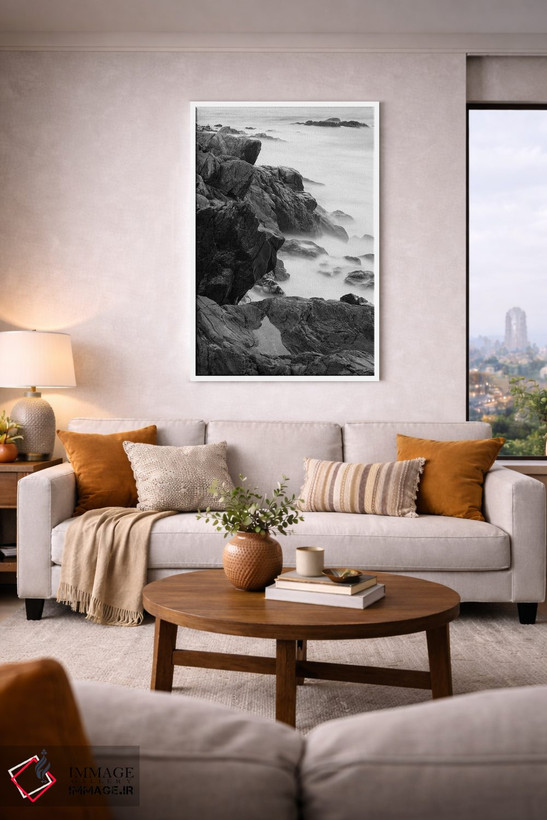 تابلو دکوراتیو Rye, New Hampshire II,صخره ها و موج ها، پارک ایالتی… اثر جری و مارسی مانکمن - D5W