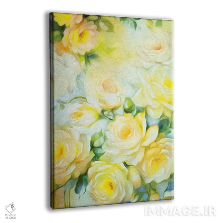 تابلو دکوراتیو زرد شبی شیک اثر ژاکلین مالدونادو - نمای پرسپکتیو محصول