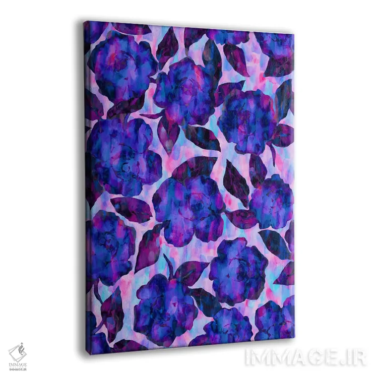 تابلو انتزاعی دسته گل گلبرگ عاشقانه اثر ژاکلین مالدونادو - نمای پرسپکتیو محصول