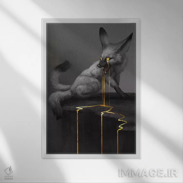 تابلو دکوراتیو فرسودگی اثر جید مری ین - نمای قابدار سفید