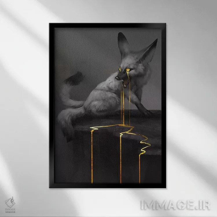تابلو دکوراتیو فرسودگی اثر جید مری ین - نمای قابدار مشکی