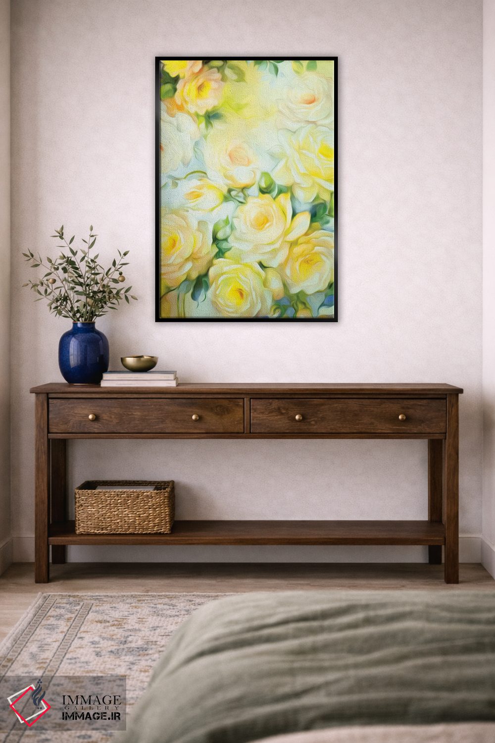 تابلو دکوراتیو زرد شبی شیک اثر ژاکلین مالدونادو - D5B