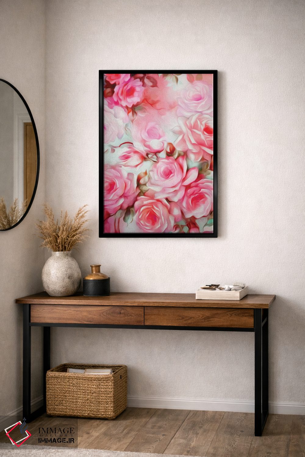 تابلو دکوراتیو صورتی شبی شیک اثر ژاکلین مالدونادو - D4B