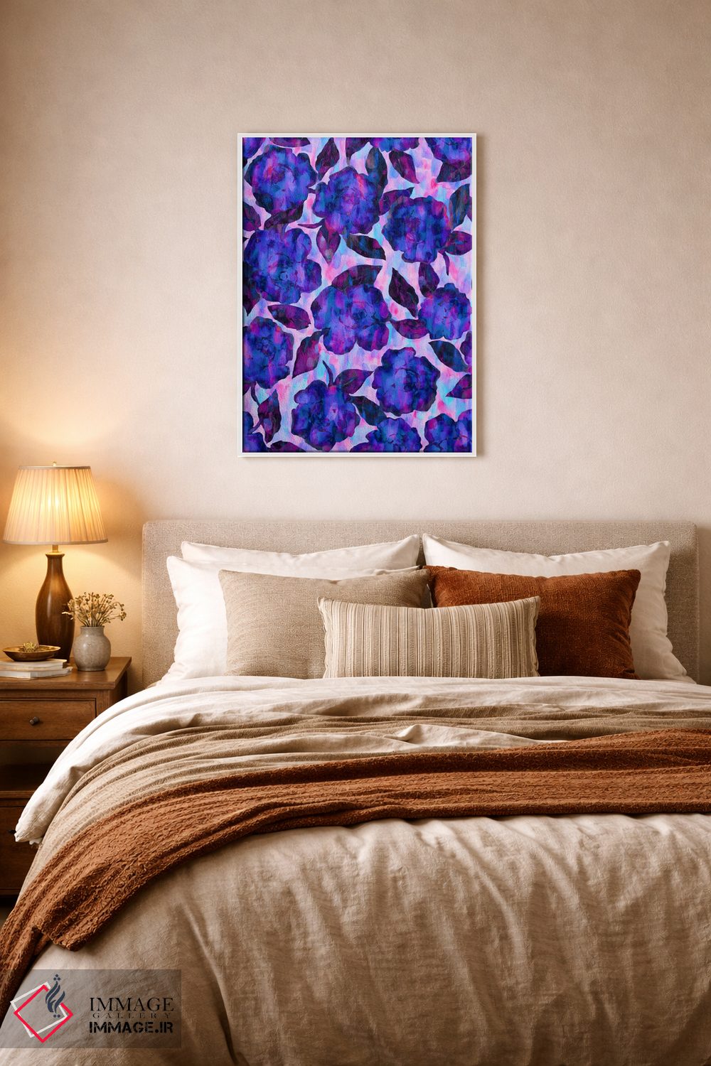 تابلو انتزاعی دسته گل گلبرگ عاشقانه اثر ژاکلین مالدونادو - D5W