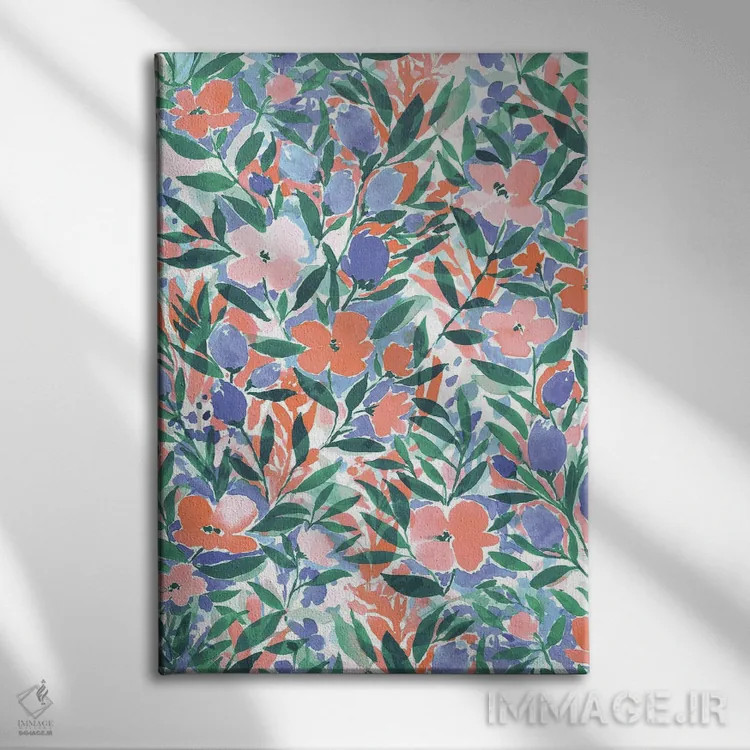 تابلو مدرن مرجان بی خیال اثر ژاکلین مالدونادو - نمای روبهرو روی دیوار