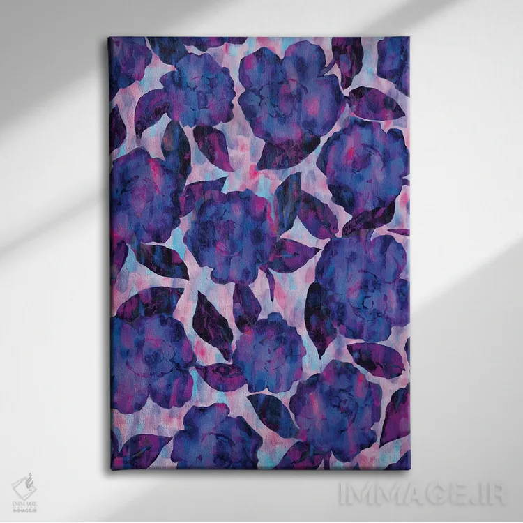 تابلو دکوراتیو دسته گل گلبرگ عاشقانه اثر ژاکلین مالدونادو - نمای روبهرو روی دیوار