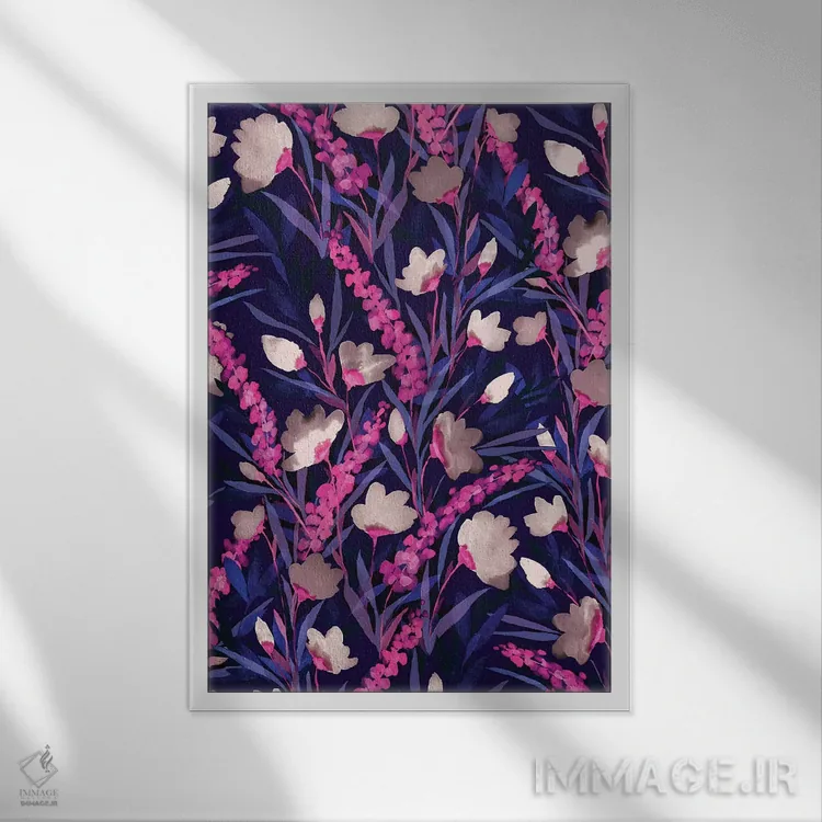 تابلو دکوراتیو شورشی نیمه شب اثر ژاکلین مالدونادو - نمای قابدار سفید