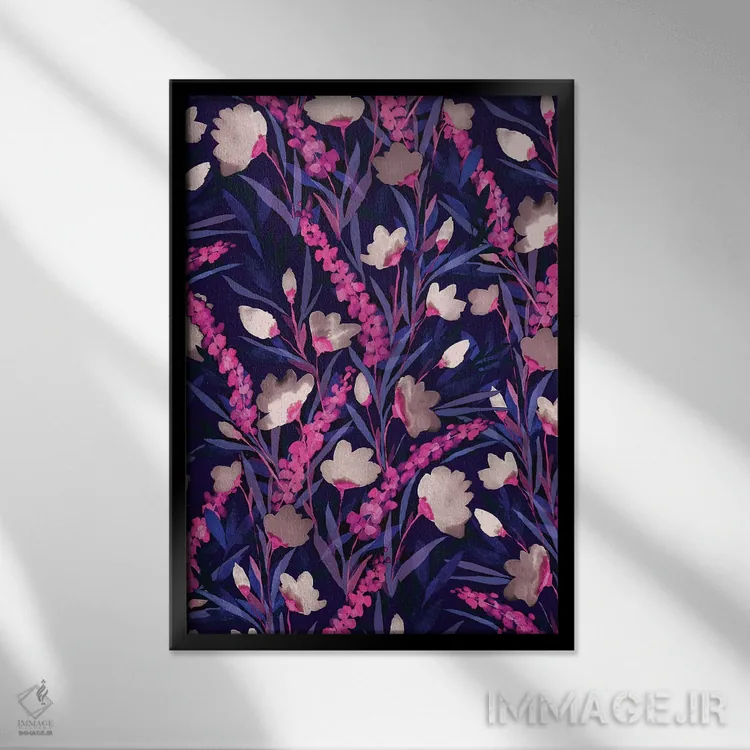 تابلو دکوراتیو شورشی نیمه شب اثر ژاکلین مالدونادو - نمای قابدار مشکی