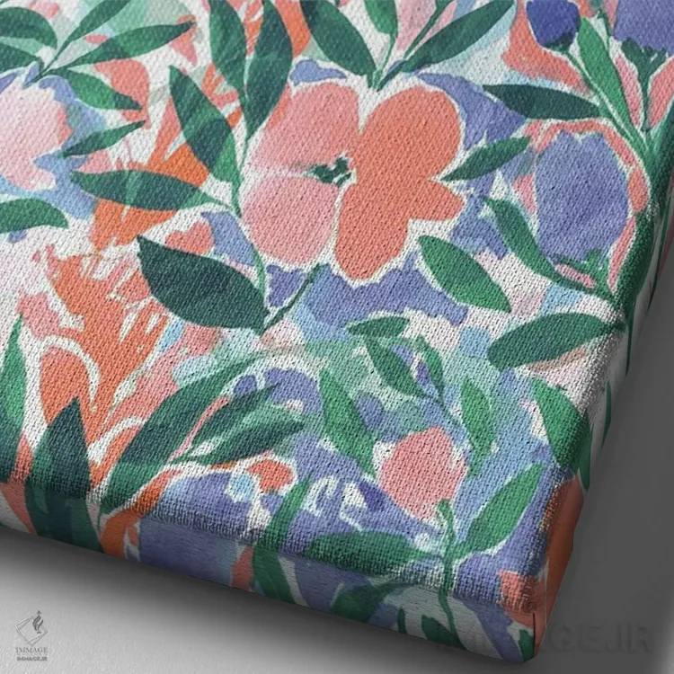 تابلو مدرن مرجان بی خیال اثر ژاکلین مالدونادو - نمای نزدیک بافت بوم