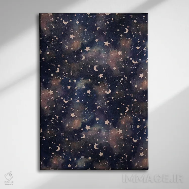 تابلو دکوراتیو رزگلد زودیاک اثر ژاکلین مالدونادو - نمای روبهرو روی دیوار