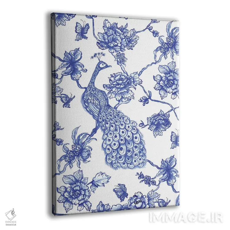 تابلو مدرن طاووس سبک چینی اثر ژاکلین مالدونادو - نمای پرسپکتیو محصول