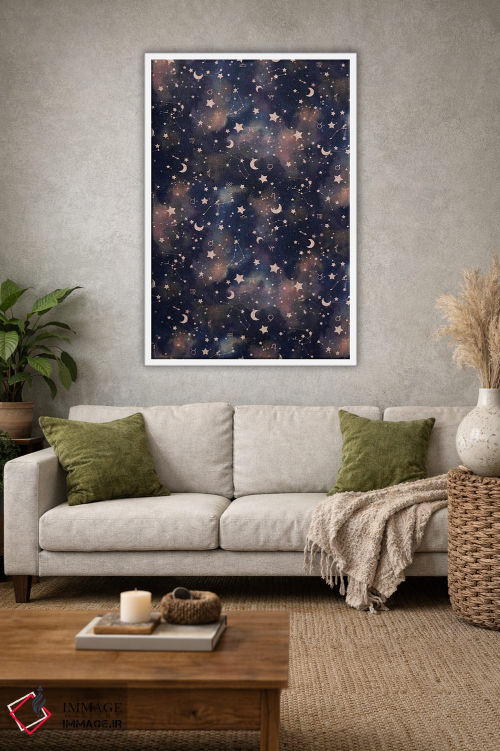 تابلو دکوراتیو رزگلد زودیاک اثر ژاکلین مالدونادو - D2W