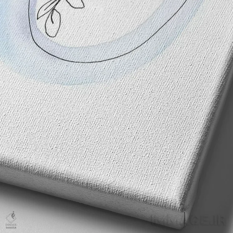 تابلو دکوراتیو گیاه شناسی خطی اثر ژاکلین مالدونادو - نمای نزدیک بافت بوم