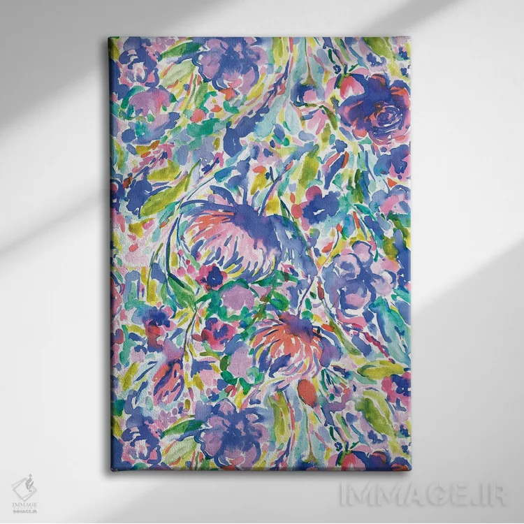 تابلو مدرن گل های بیشینه وحشی و آزاد اثر ژاکلین مالدونادو - نمای روبهرو روی دیوار