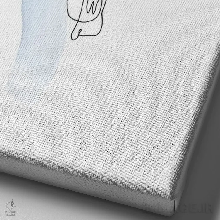 تابلو دکوراتیو جمجمه خطی اثر ژاکلین مالدونادو - نمای نزدیک بافت بوم