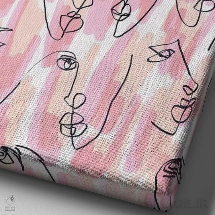 تابلو دکوراتیو شعله های دوقلو اثر ژاکلین مالدونادو - نمای نزدیک بافت بوم