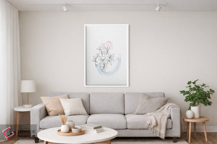 تابلو دکوراتیو گیاه شناسی خطی اثر ژاکلین مالدونادو - D3W