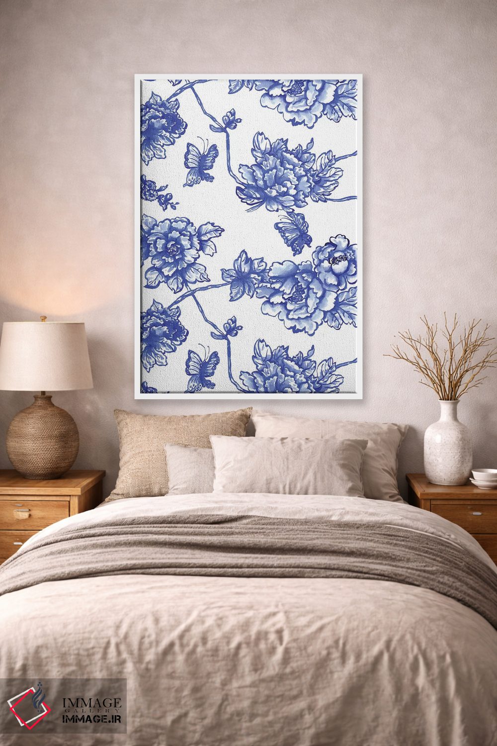 تابلو مدرن گل های سبک چینی اثر ژاکلین مالدونادو - D1W