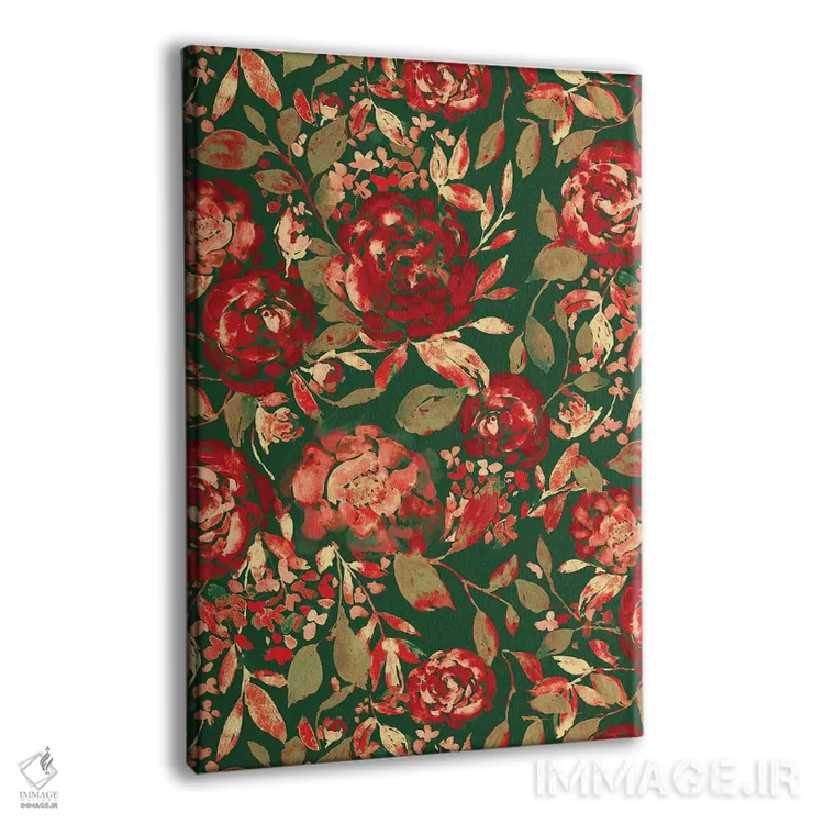 تابلو مدرن کریسمس گل های روستایی اثر ژاکلین مالدونادو - نمای پرسپکتیو محصول