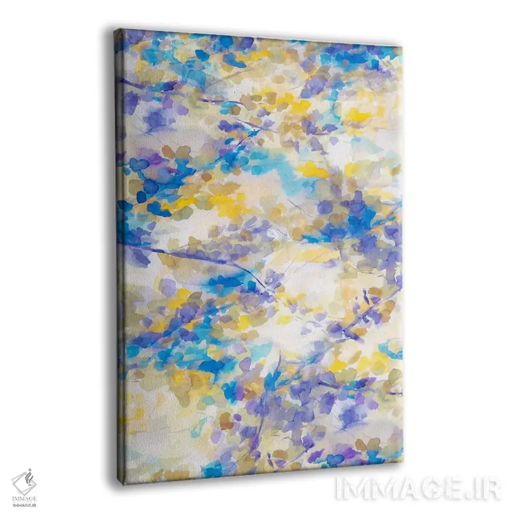 تابلو انتزاعی سایه بان آبی اثر ژاکلین مالدونادو - نمای پرسپکتیو محصول