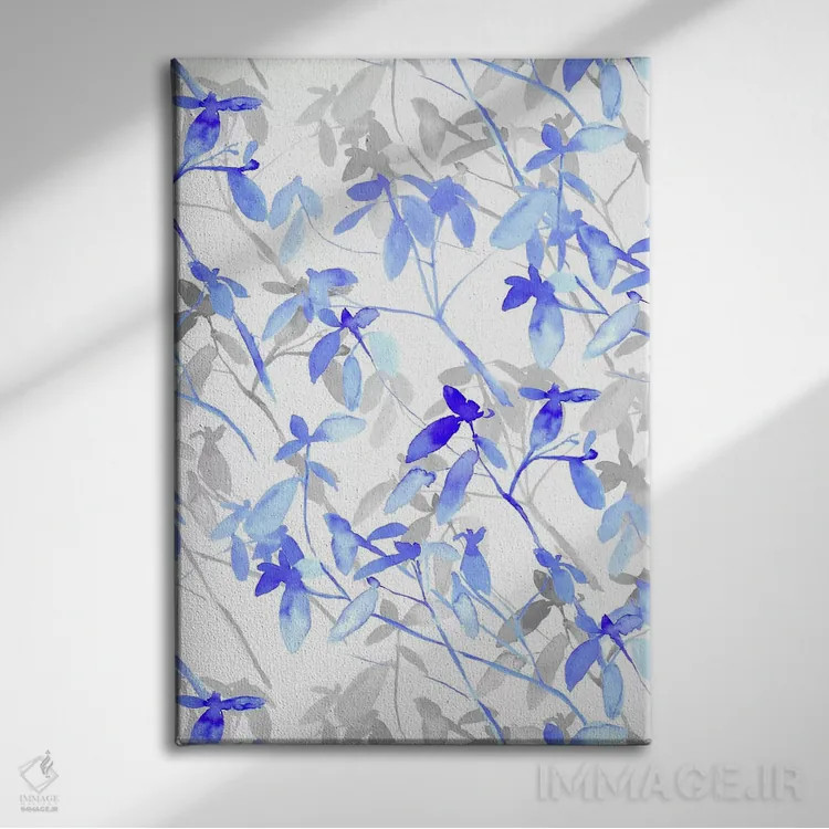 تابلو مدرن پیش آگاهی آبی اثر ژاکلین مالدونادو - نمای روبهرو روی دیوار