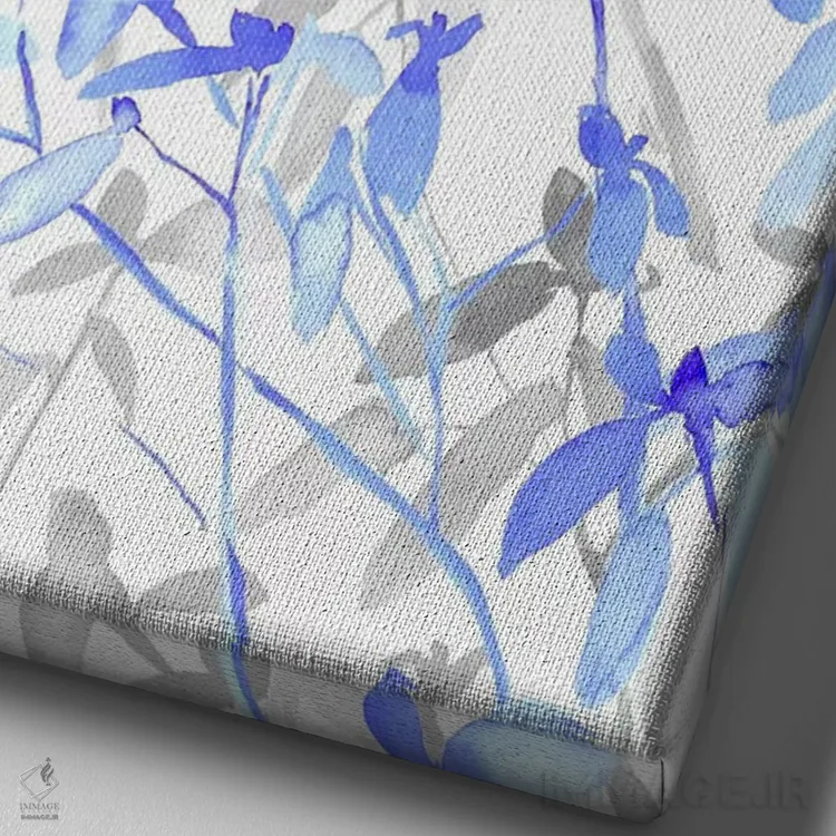 تابلو مدرن پیش آگاهی آبی اثر ژاکلین مالدونادو - نمای نزدیک بافت بوم