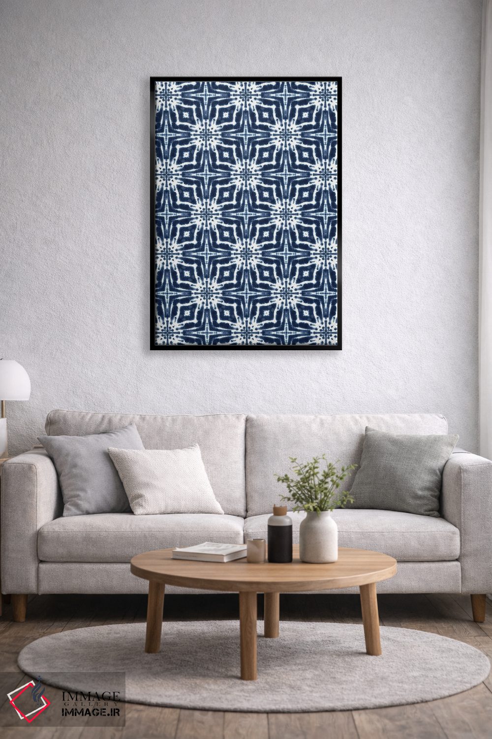 تابلو دکوراتیو شیبوری آبرنگی نیلی اثر ژاکلین مالدونادو - D5B