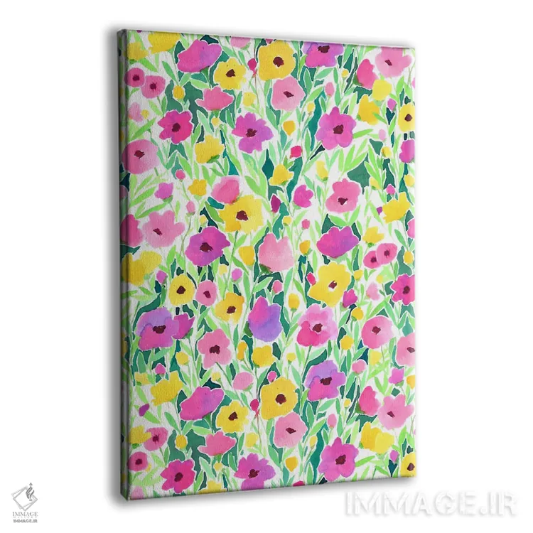 تابلو دکوراتیو طرح مزرعه گل اثر ژاکلین مالدونادو - نمای پرسپکتیو محصول