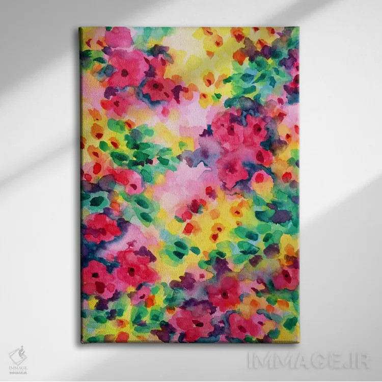 تابلو دکوراتیو شکوفا شدن ۱ اثر ژاکلین مالدونادو - نمای روبهرو روی دیوار