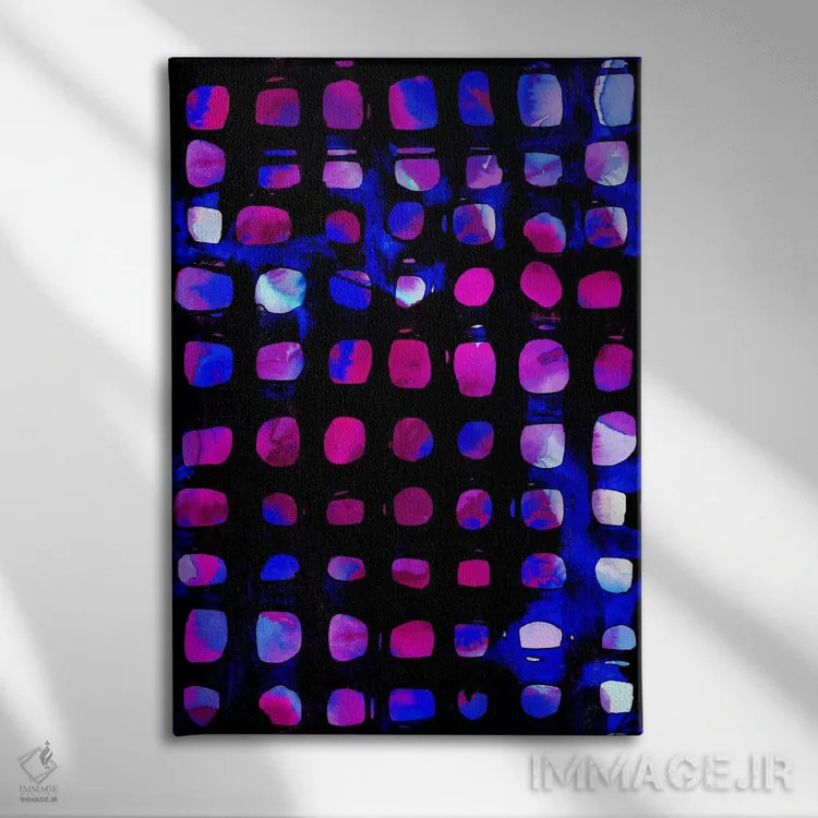 تابلو انتزاعی از درونت می بینم اثر ژاکلین مالدونادو - نمای روبهرو روی دیوار