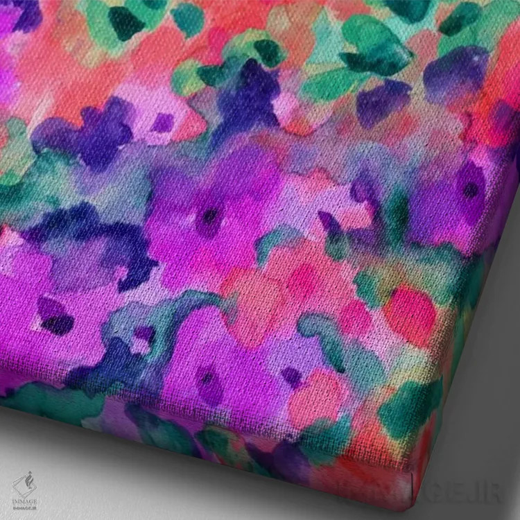 تابلو دکوراتیو شکوفا شدن ۲ اثر ژاکلین مالدونادو - نمای نزدیک بافت بوم