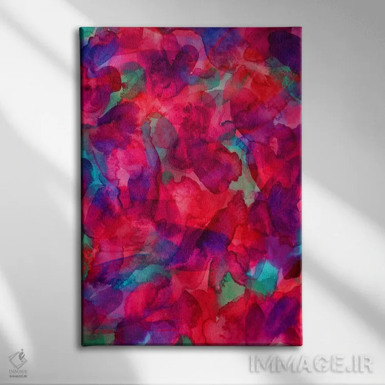تابلو انتزاعی عقب گرد عطارد اثر ژاکلین مالدونادو - نمای روبهرو روی دیوار