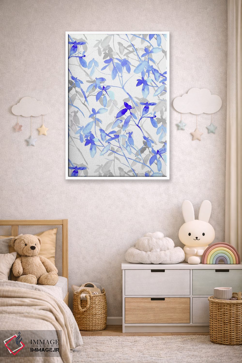 تابلو مدرن پیش آگاهی آبی اثر ژاکلین مالدونادو - D4W