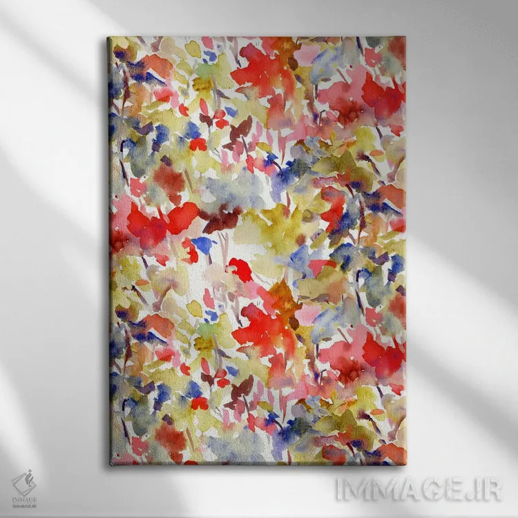 تابلو انتزاعی رنگ محلی ۱ اثر ژاکلین مالدونادو - نمای روبهرو روی دیوار