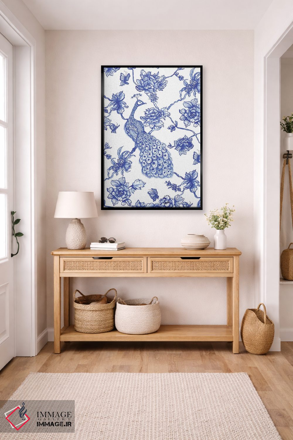 تابلو مدرن طاووس سبک چینی اثر ژاکلین مالدونادو - D6B