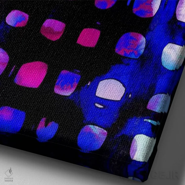 تابلو انتزاعی از درونت می بینم اثر ژاکلین مالدونادو - نمای نزدیک بافت بوم