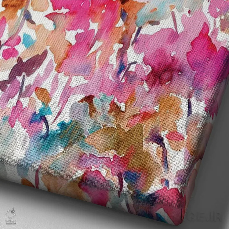 تابلو انتزاعی رنگ محلی ۲ اثر ژاکلین مالدونادو - نمای نزدیک بافت بوم