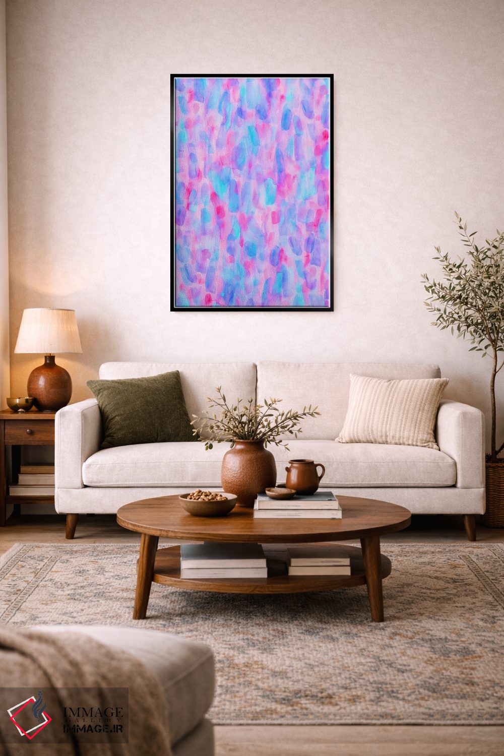 تابلو انتزاعی شیدایی گلبرگ ها اثر ژاکلین مالدونادو - D6B