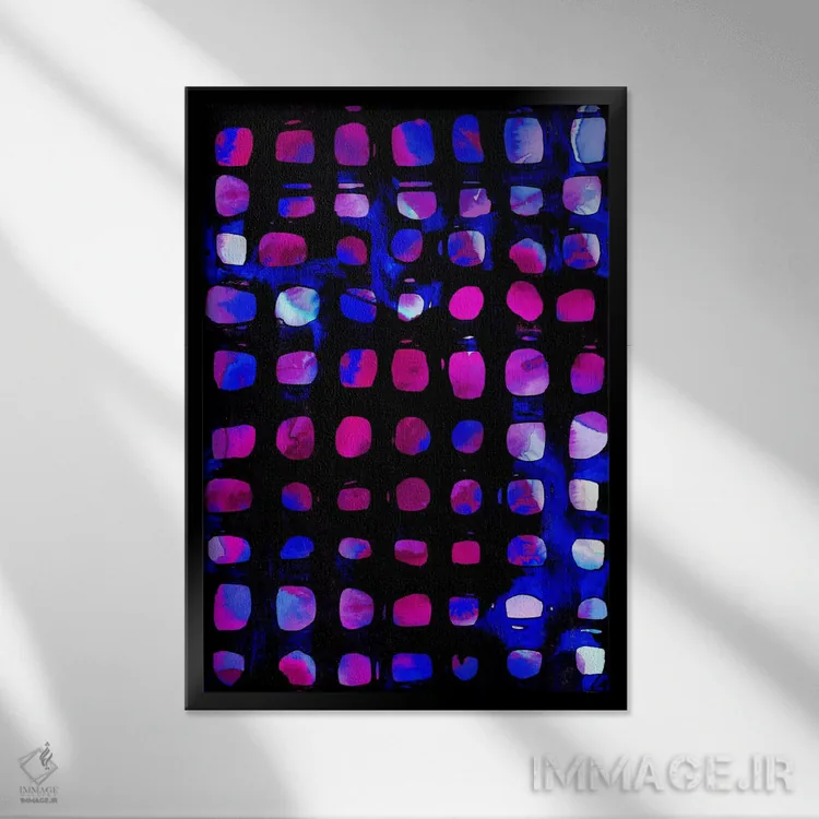 تابلو انتزاعی از درونت می بینم اثر ژاکلین مالدونادو - نمای قابدار مشکی