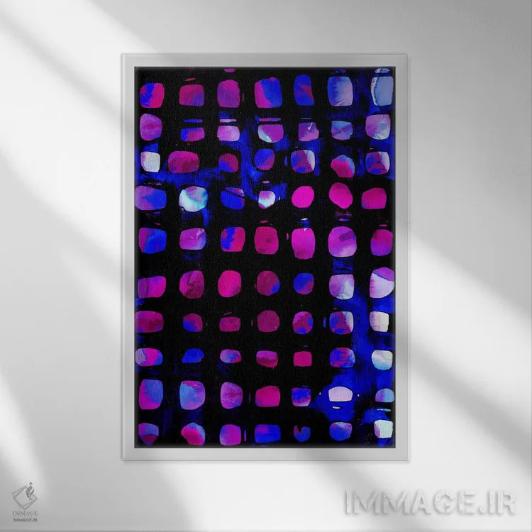 تابلو انتزاعی از درونت می بینم اثر ژاکلین مالدونادو - نمای قابدار سفید