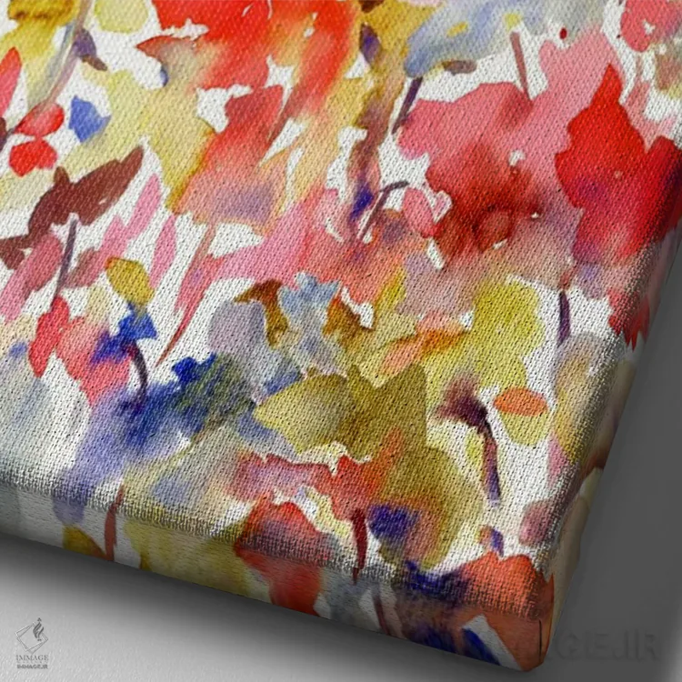 تابلو انتزاعی رنگ محلی ۱ اثر ژاکلین مالدونادو - نمای نزدیک بافت بوم