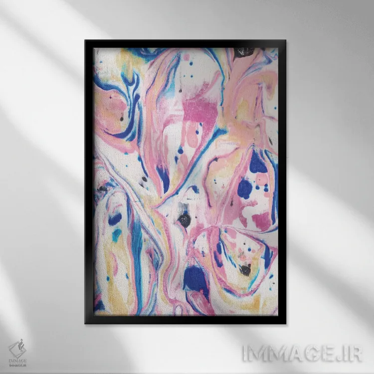 تابلو انتزاعی روح آزاد اثر ژاکلین مالدونادو - نمای قابدار مشکی