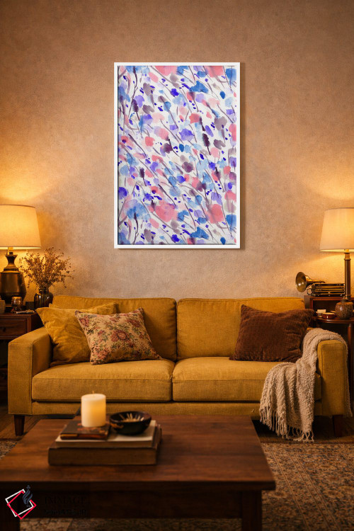 تابلو دکوراتیو طبیعت وحشی زردآلوی آبی اثر ژاکلین مالدونادو - D2W