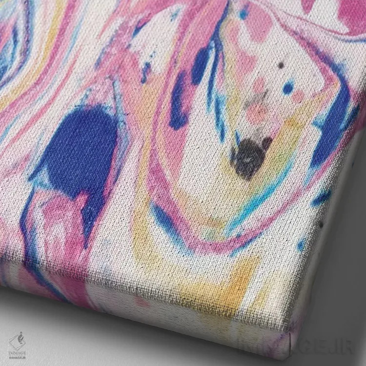 تابلو انتزاعی روح آزاد اثر ژاکلین مالدونادو - نمای نزدیک بافت بوم