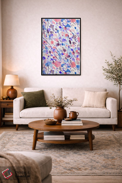 تابلو دکوراتیو طبیعت وحشی زردآلوی آبی اثر ژاکلین مالدونادو - D3B