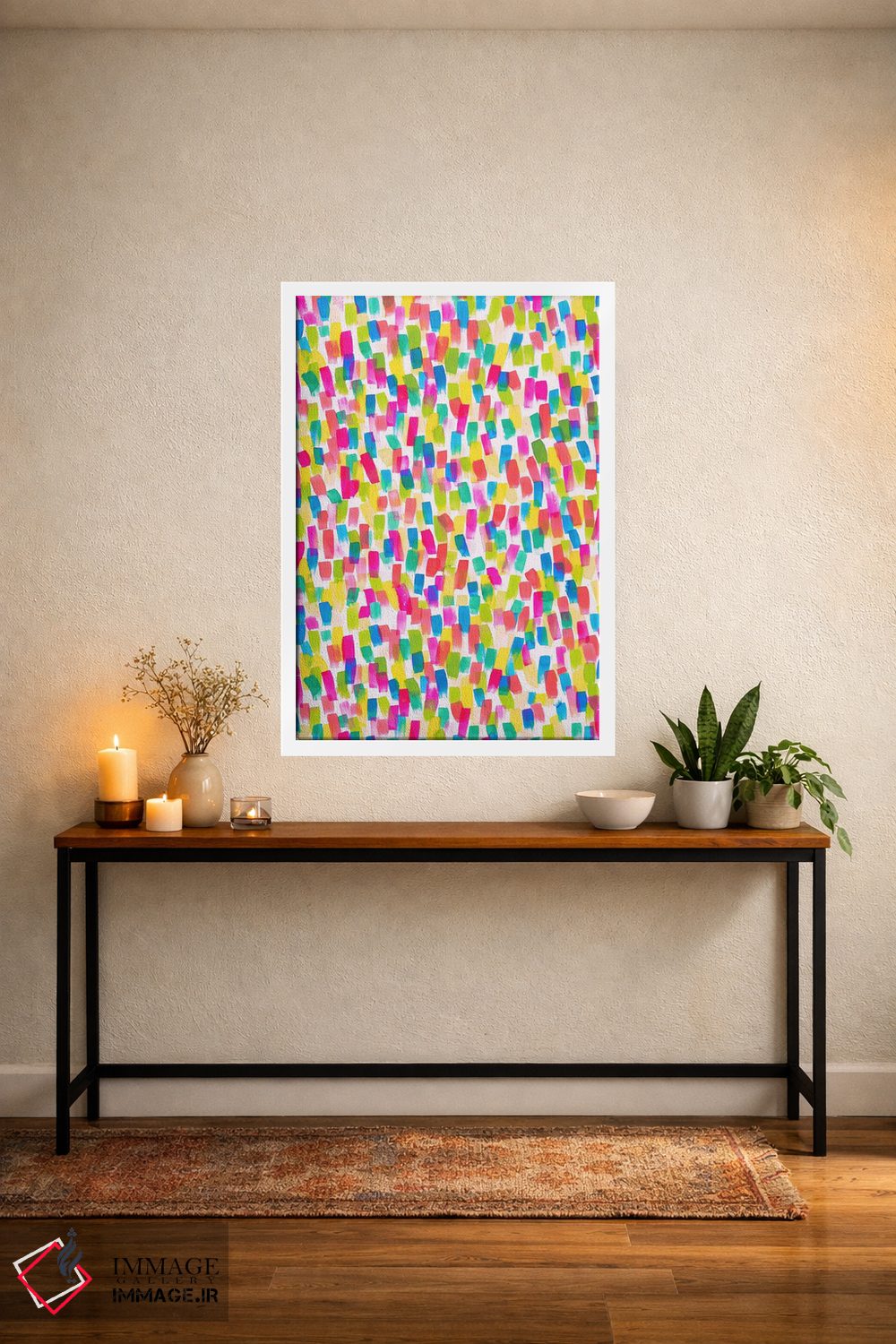 تابلو انتزاعی شادی رنگ ها اثر ژاکلین مالدونادو - D3W