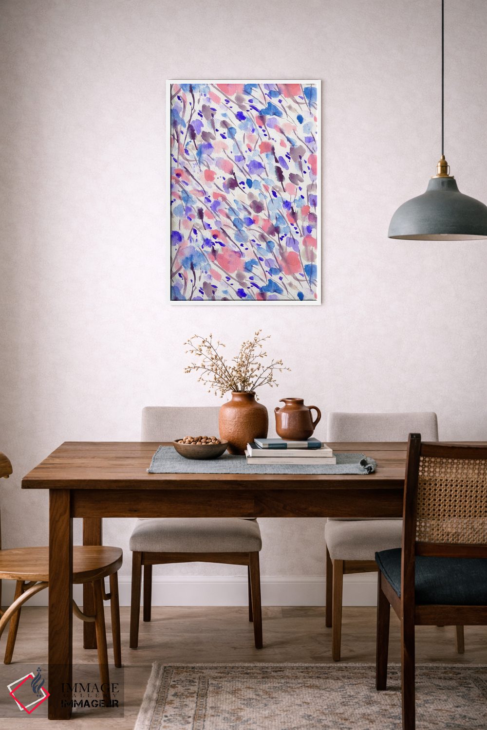 تابلو دکوراتیو طبیعت وحشی زردآلوی آبی اثر ژاکلین مالدونادو - D6W