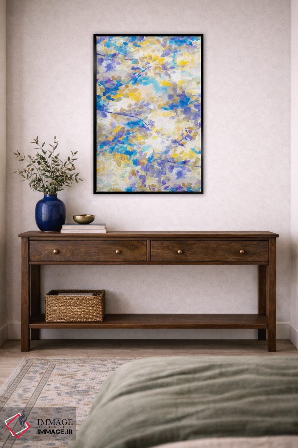 تابلو انتزاعی سایه بان آبی اثر ژاکلین مالدونادو - D4B