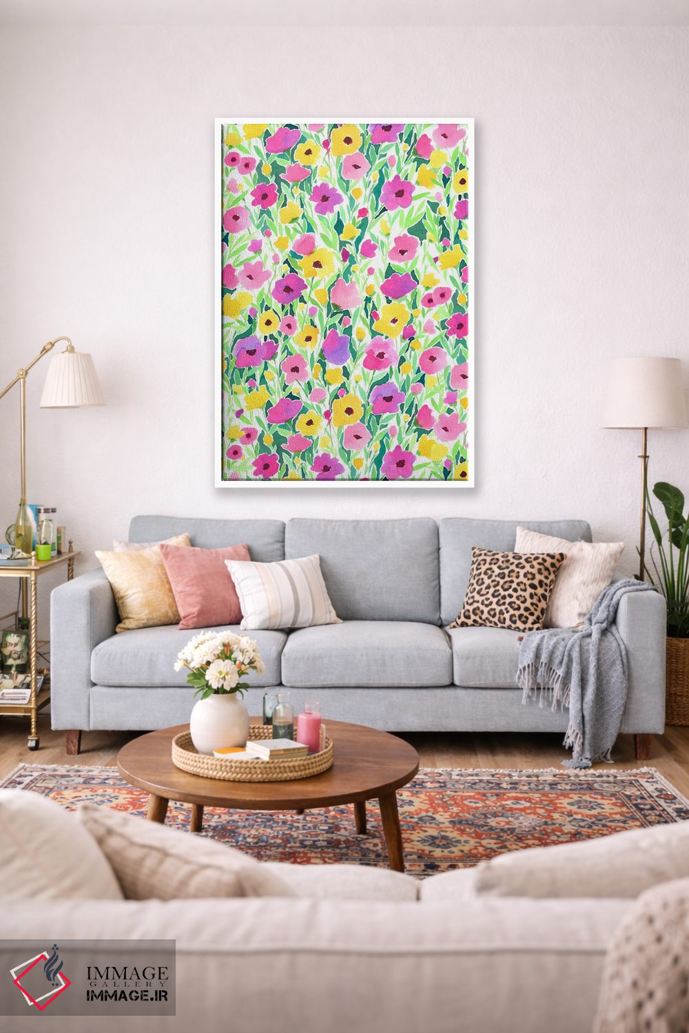 تابلو دکوراتیو طرح مزرعه گل اثر ژاکلین مالدونادو - D1W