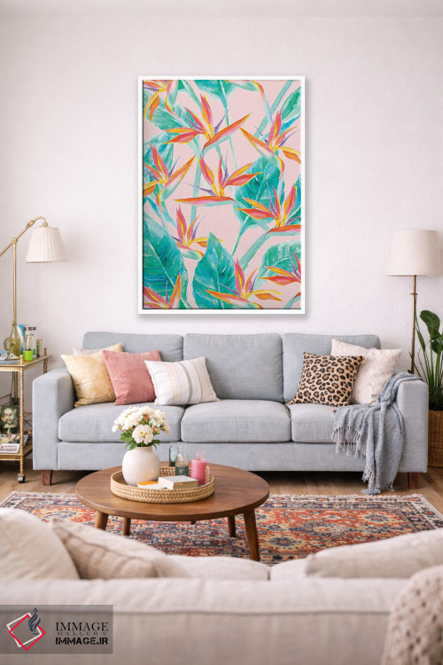 تابلو انتزاعی پرندگان بهشتی اثر ژاکلین مالدونادو - D1W